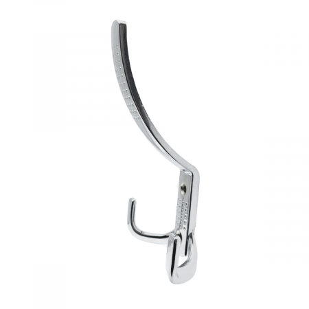Cuier din metal pentru mobila sau perete, cu 3 agatatori, MOB-65939, 2 orificii de montare, dimensiuni 150 x 75 x 60 mm, crom lucios [2]