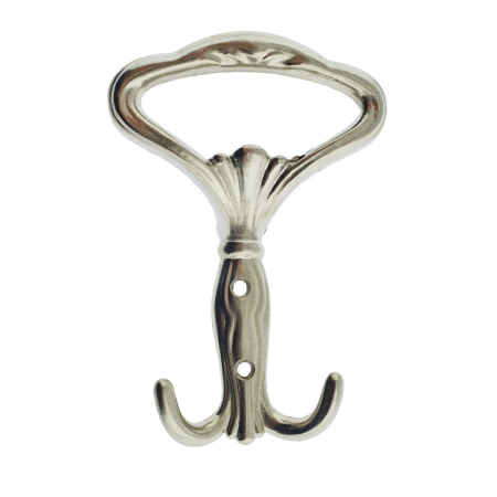 Cuiere si agatatori de perete - Cuier din metal pentru mobila sau perete, cu 3 agatatori, MOB-66952, 2 orificii de montare, dimensiuni 145 x 95 x 40 mm, auriu antichizat