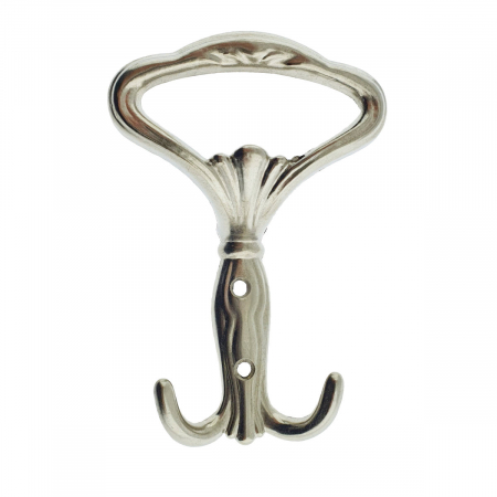 Cuier din metal pentru mobila sau perete, cu 3 agatatori, MOB-66952, 2 orificii de montare, dimensiuni 145 x 95 x 40 mm, auriu antichizat [1]