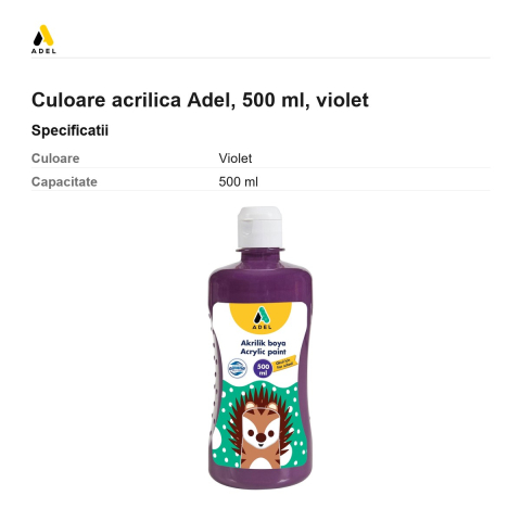 Culoare acrilica Adel, 500 ml, violet [2]