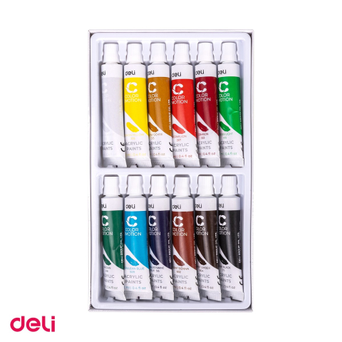 Culoare acrilica Deli, culori 12 culori 12 ml [4]