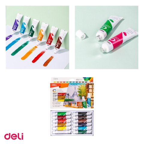 Culoare acrilica Deli, culori 12 culori 12 ml [3]