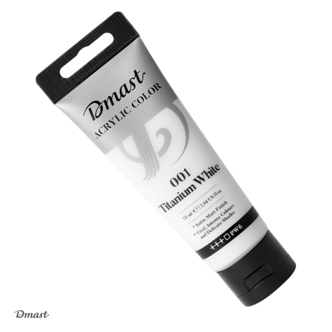 Handmade Creativ si Hobby - Culoare acrilica Dmast by Pebeo, 75 ml, alb titan 001