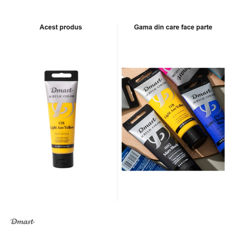 Culoare acrilica Dmast by Pebeo, 75 ml, galben deschis 118 [4]