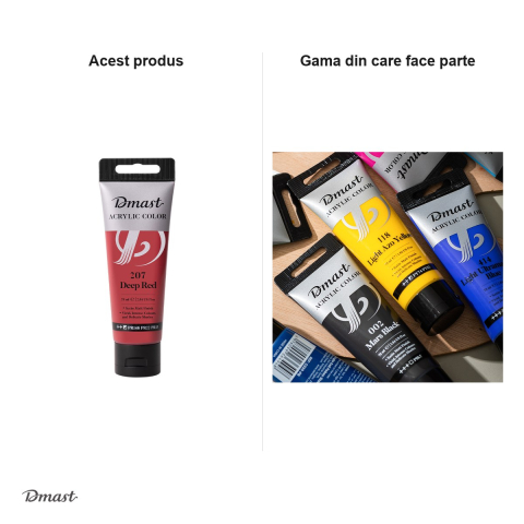 Culoare acrilica Dmast by Pebeo, 75 ml, rosu intens 207 [4]