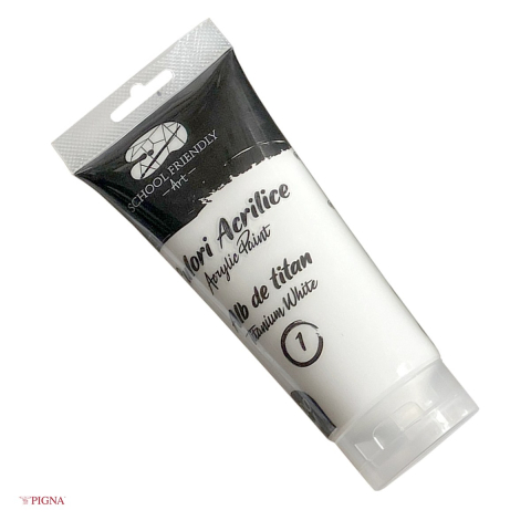 Culori acrilice - Culoare acrilica Pigna Premium SF Art, 200 ml titan, alb