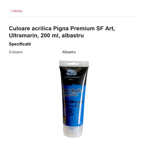 Culoare acrilica Pigna Premium SF Art, 200 ml ultramarin, albastru [2]