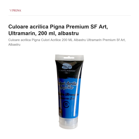 Culoare acrilica Pigna Premium SF Art, 200 ml ultramarin, albastru [1]