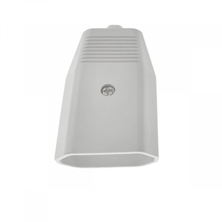 Cupla euro, 220 V - 240 V, 50 Hz, IP 20, plata, cu iesire dreapta, alba [1]