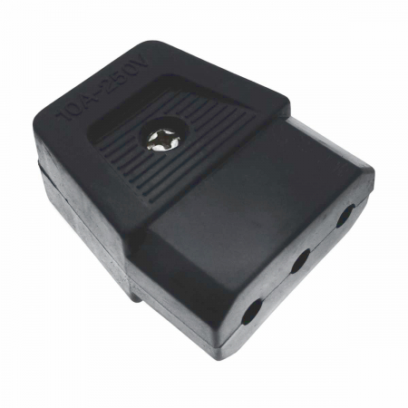 Prize electrice - Cupla tip L CEI 23-16/VII, Italia, 10A , cu iesire dreapta, neagra