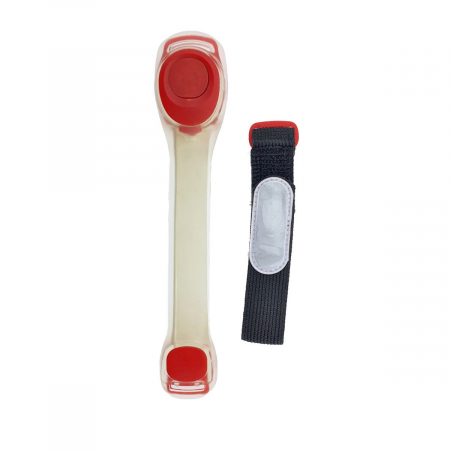 Curea cu led-uri LBBA01, reflectorizanta, pentru sporturile de noapte, alba cu rosu [1]