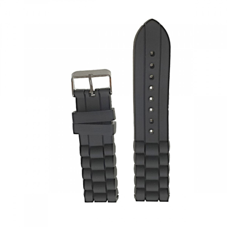 Curea de ceas 01-B20 din silicon negru , 20mm [2]