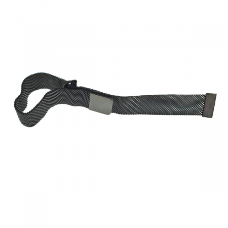 Curele pentru ceasuri - Curea de ceas BK-16 tip bratara, din plasa metal, prindere magnetica, neagra, 16mm