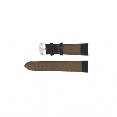 Curea de ceas PB24, piele naturala interior, piele ecologica exterior, neagra, 24mm [2]