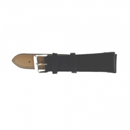 Curele pentru ceasuri - Curea de ceas PB24, piele naturala interior, piele ecologica exterior, neagra, 24mm