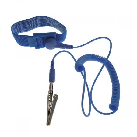 Echipament protectie - Curea de mana Leko LESD01, antistatica, cu banda de descarcare, albastra