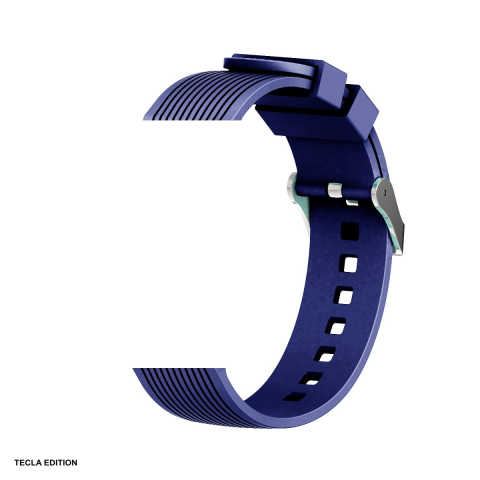 Curele smartwatch - Curea smartwatch pentru Samsung Galaxy Watch, silicon, prindere 20 mm, albastru inchis, Deluxe Sport