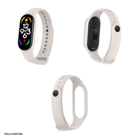 Curea smartwatch pentru Xiaomi Mi Band 7, alb [3]