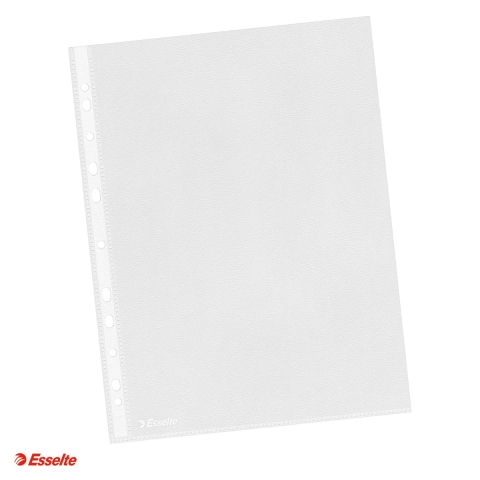 Birotica papetarie - Cutie 100 folii de protectie Esselte, PP, A4, 43 microni, standard, pentru arhivare, incolor
