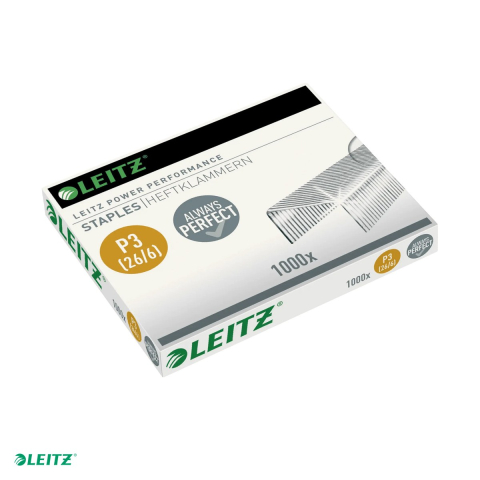 Capse pentru capsator - Cutie 1000 capse Leitz Power Performance, P3, 26/6, 2-30 coli