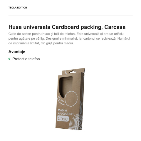Cutie ambalaj husa pentru smartphone, model Universal 01 Cardboard Packing [1]