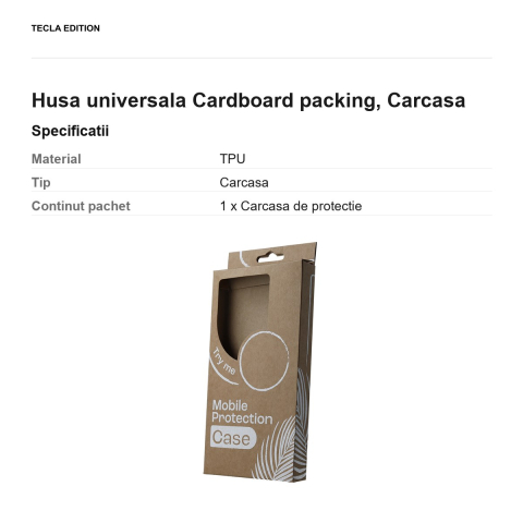 Cutie ambalaj husa pentru smartphone, model Universal 01 Cardboard Packing [2]