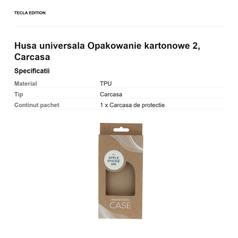 Cutie ambalaj husa pentru smartphone, model Universal 2 Cardboard Packing [2]