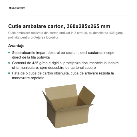 Cutie ambalare carton, 360x285x265 mm [1]