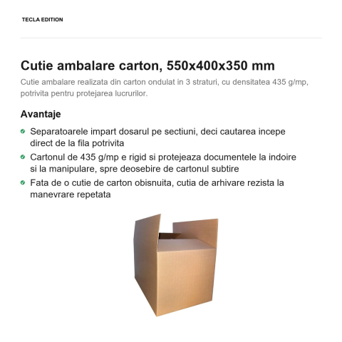 Cutie ambalare carton, 550x400x350 mm [1]