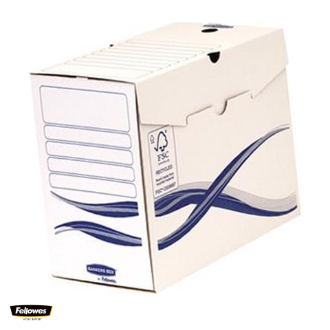 Cutii depozitare - Cutie arhivare Fellowes Bankers Box, 15 cm, alb, 250x147x325 mm