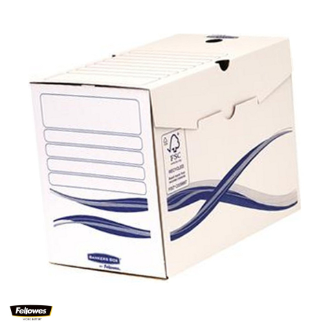 Cutii depozitare - Cutie arhivare Fellowes Bankers Box, 20 cm, alb, 250x197x325 mm