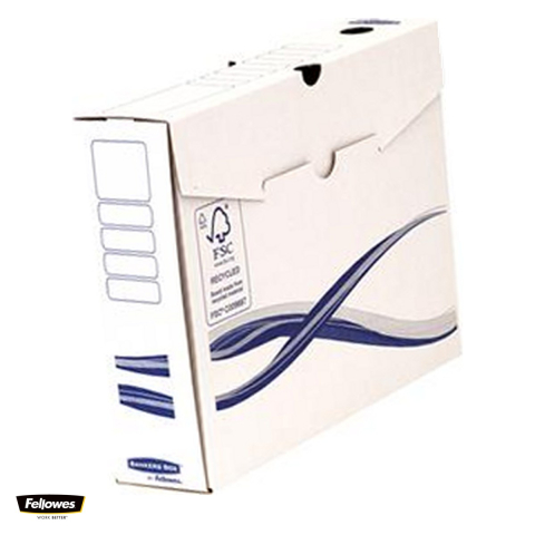 Cutii depozitare - Cutie arhivare Fellowes Bankers Box, 8 cm, alb, 250x77x325 mm