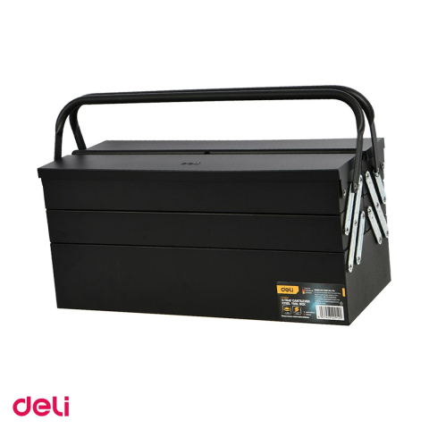 Cutii pentru scule si unelte - Cutie Deli, din metal, pentru scule, maner 3 nivele, 450x200x220 mm