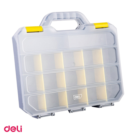 Cutii pentru scule si unelte - Cutie Deli, din plastic, pentru depozitare scule, cu interior adaptabil, medie, 315x280x60 mm
