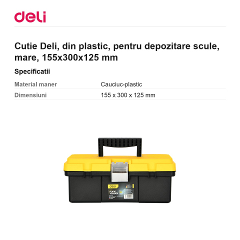 Cutie Deli, din plastic, pentru depozitare scule, mare, 155x300x125 mm [2]