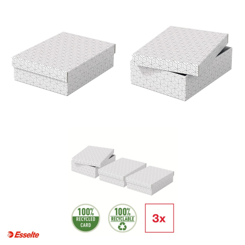 Cutie depozitare Esselte Home Recycled, S- cadou, carton, alb [3]