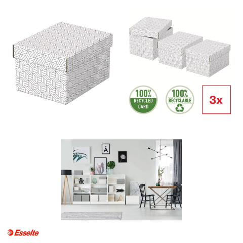 Cutie depozitare Esselte Home Recycled, S, carton, alb [3]
