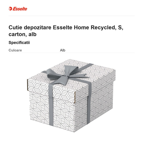 Cutie depozitare Esselte Home Recycled, S, carton, alb [2]