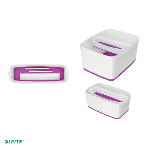 Cutie depozitare Leitz WOW MyBox, 30x5x10 cm, mov [4]