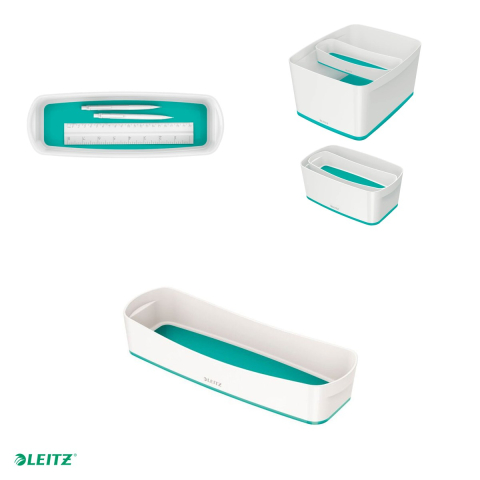 Cutie depozitare Leitz WOW MyBox, 30x5x10 cm, turcoaz [3]