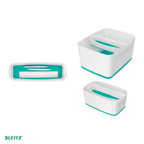 Cutie depozitare Leitz WOW MyBox, 30x5x10 cm, turcoaz [4]