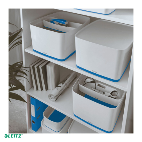 Cutie depozitare Leitz WOW MyBox, cu capac, 31x19x38 cm, capacitate 18 l, albastru [5]