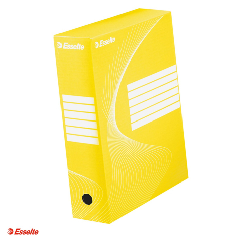 Cutii depozitare - Cutie depozitare si arhivare Esselte Standard VIVIDA, carton, 100 mm, galben