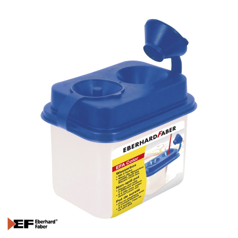 Birotica papetarie - Cutie dubla apa Eberhard Faber, plastic cu inchidere de siguranta, doua compartimente, pentru pictura