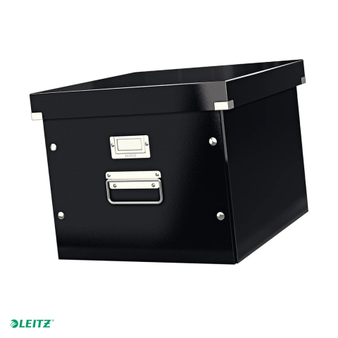 Cutie Leitz Click & Store pentru dosare suspendabile WOW, capacitate de 15 dosare suspendabile, pentru arhivare, negru [0]