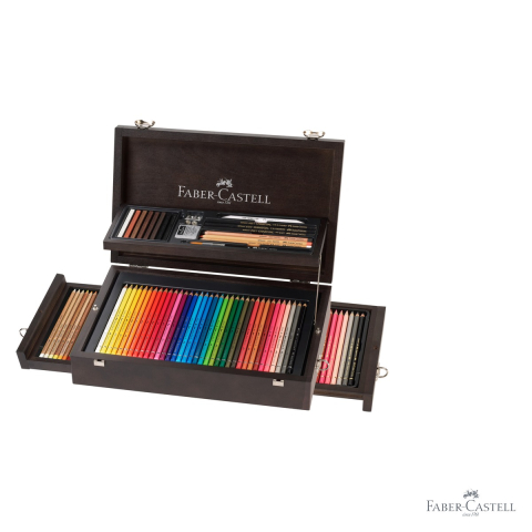 Cutie lemn Faber-Castell colectie arta si grafica, set 36 instrumente artistice Polychromos, Albrecht Durer si Pitt [2]