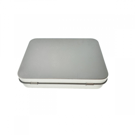 Cutie personalizabila Platinet Pendrive Box 45169, 115x85x22mm, pentru memorie USB, metalica, inchidere tip carte, argintie [3]