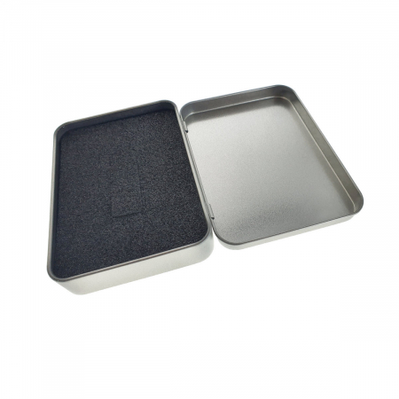 Cutie personalizabila Platinet Pendrive Box 45169, 115x85x22mm, pentru memorie USB, metalica, inchidere tip carte, argintie [6]