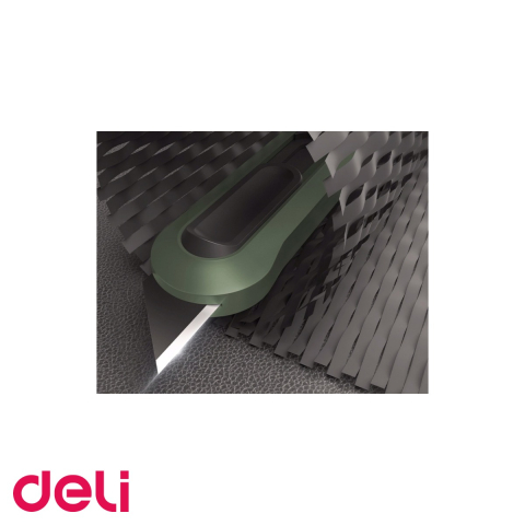 Cutter cu retractare automata Deli Home Series, lama inox innegrita forma T, pentru uz casnic si birou [3]