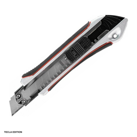 Bricolaj - Cutter Heavy Duty, 160 mm, lama 18 mm, corp aluminiu cauciucat, cu 3 lame incluse, pentru lucrari grele